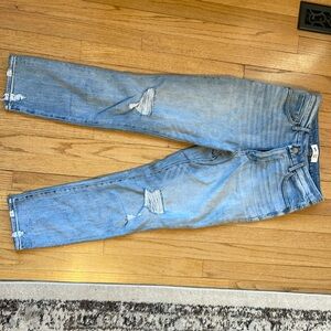 BKE Light Wash Distressed Mom Jeans